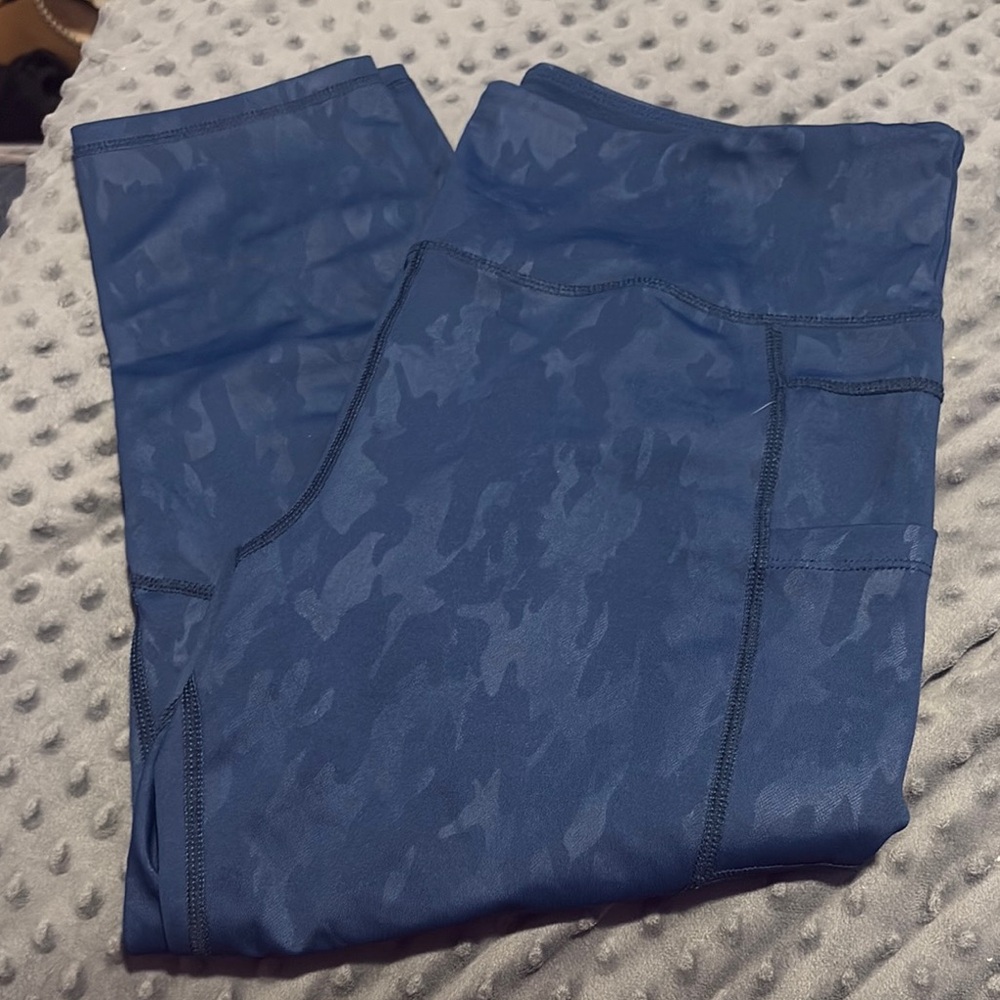 Blue Camouflage Leggings